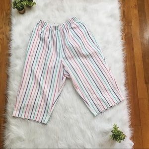 Vintage Blair Casual Capri Pants Striped M/L EUC